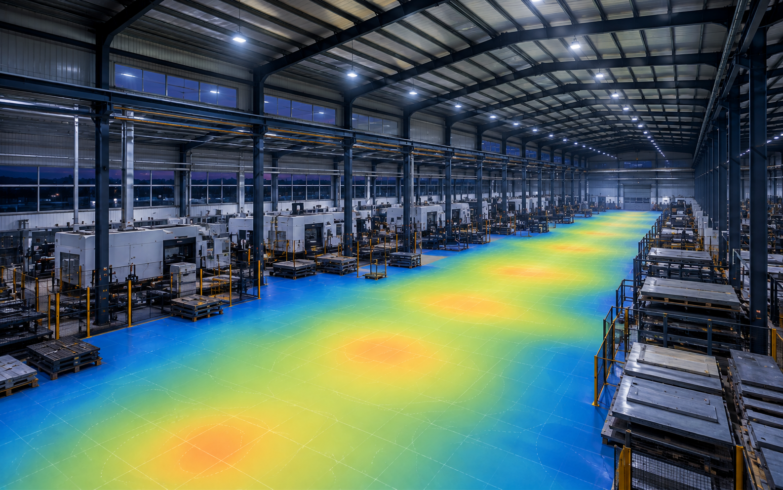 Diseño lumínico industrial desarrollado con DIALux